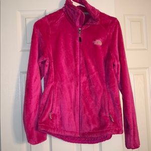 pink north face jacket